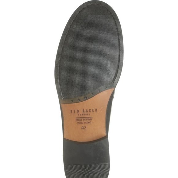Ted Baker London 13M BLACK Alffie Leather Saddle Loafer. Made in Italy. $259